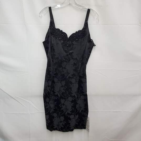 NWT Scott McClintock WM's Black Jacquard Brocade Jeweled Mini Dress Set Size 12 image number 3