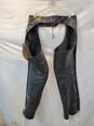 Leather King Black Motorcycle Biker Riding Chaps Size 2XL image number 3