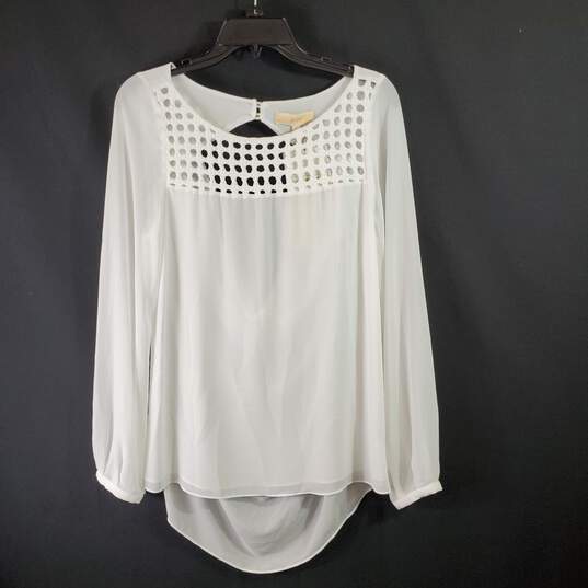 Lost April Women White Blouse L NWT image number 1