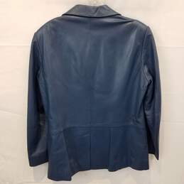 Pendleton Long Sleeve Blue Leather Jacket Adult Size M alternative image