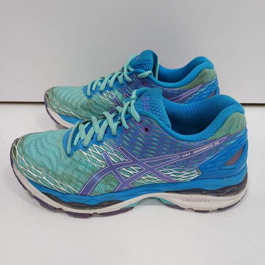 Asics Women's Gel-Nimbus 18 Blue Running Shoes Size 7.5 image number 1