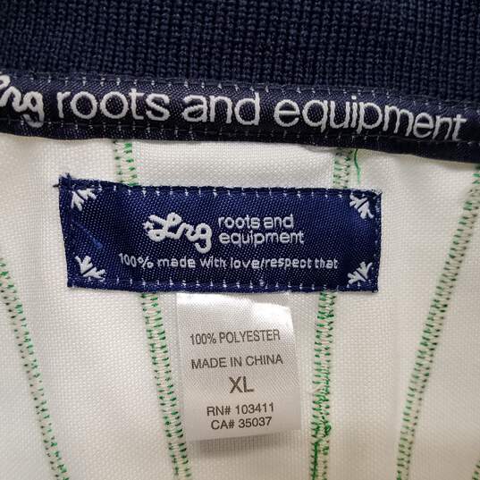 Lrg Roots and Equipment Men's White/Navy Track Suit Zip-Up Jacket Sz. XL image number 3