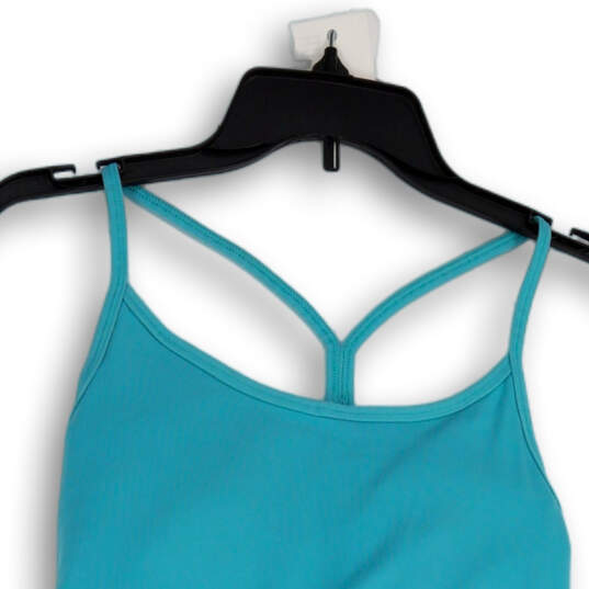 NWT Womens Blue Round Neck Spaghetti Strap Pullover Camisole Top Size M image number 1