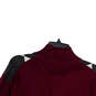 NWT Mens Red Gray Argyle Long Sleeve Mock Neck Full Zip Sweater Size XXL image number 4