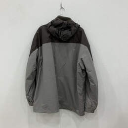 Mens Gray Black Long Sleeve Side Pocket Full-Zip Windbreaker Jacket Sz XXL alternative image