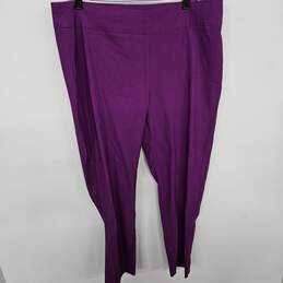 So Slimming By Chico's Purple Ankle Pants