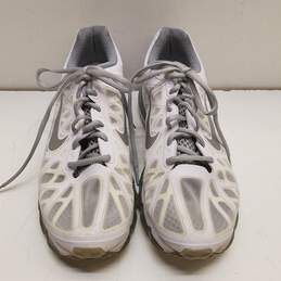 Nike Air Max+ 2011 White Metallic Sliver Athletic Shoes Men's Size 9