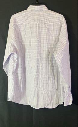 Armani Collezioni Mens White Purple Modern Fit Long Sleeve Button-Up Shirt Sz XL alternative image