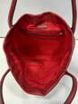 Women's Dooney & Bourke Red Pebble Leather Footed Purse image number 5