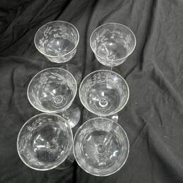 6pc Set of Etched Glass Sherry Glasses alternative image