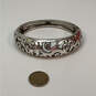 Designer Brighton Silver-Tone Ornate Design Round Hinged Bangle Bracelet image number 2