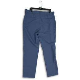 NWT Mens Blue Flat Front Slash Pocket Straight Leg Chino Pants Size 38x30 alternative image