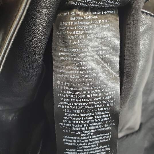 Guess Women Black Faux Leather Jacket Sz S image number 3