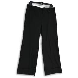 NWT Express Womens Black Flat Front Stretch Straight Leg Ankle Pants Sz 11/12 S