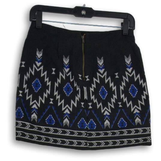 Divided by H&M Womens Multicolor Aztec Embellished Back Zip A-Line Skirt Size 4 image number 2
