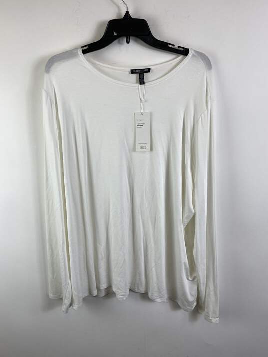 Eileen Fisher Women White Long Sleeve Blouse 3X image number 1