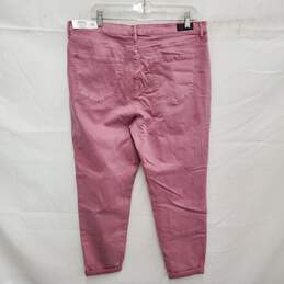 NWT Nicole Miller Soho WM's High Rise Ankle Skinny Rose Pink Jeans Size 16 x 23 alternative image