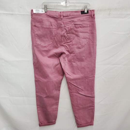 NWT Nicole Miller Soho WM's High Rise Ankle Skinny Rose Pink Jeans Size 16 x 23 image number 2