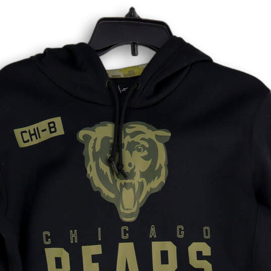 Mens Black Dri-Fit Chicago Bears Salute To Service NFL Pullover Hoodie Sz S image number 3