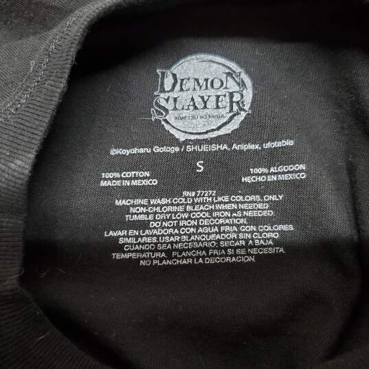 Demon Slayer Anime Front Print T Shirt Size S image number 2
