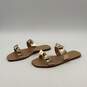 IOB Kaanas Womens Antonia Gold Beige Leather Double Bow Slide Sandals Size 6M image number 2