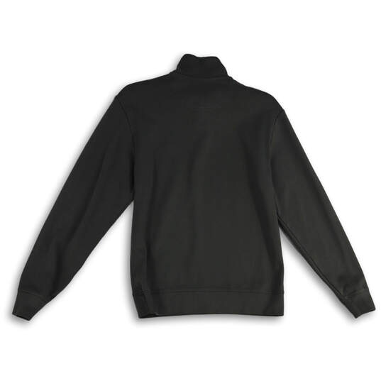 Womens Gray Mock Neck 1/4 Zip Long Sleeve Pullover Sweatshirt Size XS image number 2