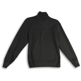Womens Gray Mock Neck 1/4 Zip Long Sleeve Pullover Sweatshirt Size XS alternative image