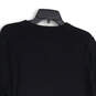 Mens Black Ribbed Knit Crew Neck Long Sleeve Pullover Sweater Size Medium image number 4