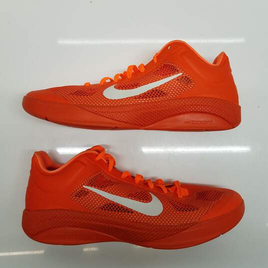 Men's Nike Zoom Hyperfuse Low Top Team Orange Basketball Shoe Size 15 image number 4