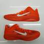 Men's Nike Zoom Hyperfuse Low Top Team Orange Basketball Shoe Size 15 image number 4