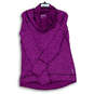 Womens Purple Long Sleeve Cowl Neck Activewear Pullover Sweatshirt Size XL image number 3