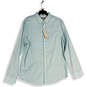 NWT Womens Teal Collared Long Sleeve Button-Up Shirt Size Large image number 1