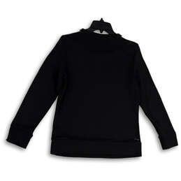 Womens Black Logo Strip Crew Neck Long Sleeve Pullover Sweatshirt Size Small alternative image