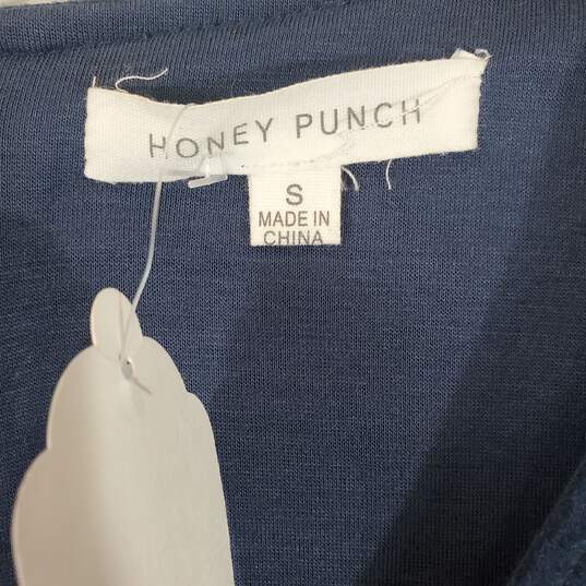 Honey Punch Women Navy Fringe Midi Dress Sz S Nwt image number 2