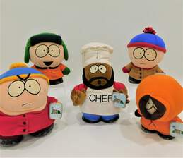 Comedy Central/Fun 4 All South Park Plushes; Kenny, Kyle, Cartman, Stan, Chef