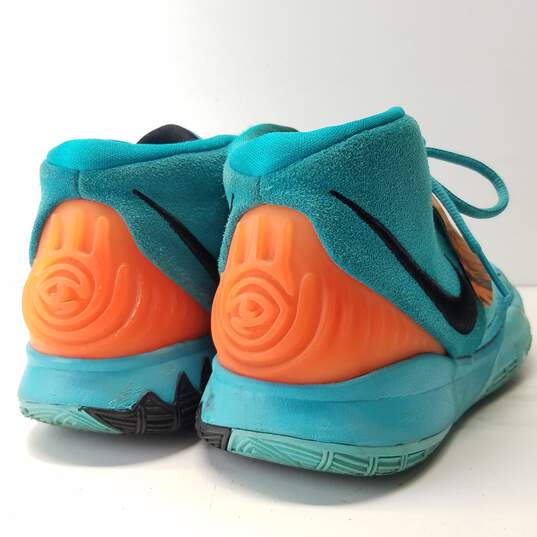 Nike Kyrie 6 Oracle Aqua (GS) Athletic Shoes Blue Orange BQ5599-300 Size 6Y Women's Size 7.5 image number 7