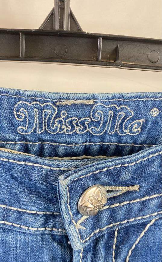Miss Me Women Blue Embellished Pocket Bootcut Jeans Sz 28 image number 3
