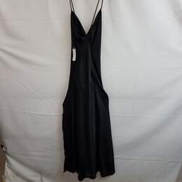Astr Black Satin Cowl Neck Slip Dress Size XL alternative image