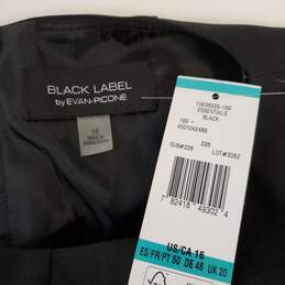Black Label by Evan-Picone Sleeveless Black Dress NWT Size 16 alternative image
