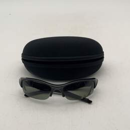Oakley Mens Black Half Rim Polarized Lenses Sport Shield Sunglasses With Case alternative image