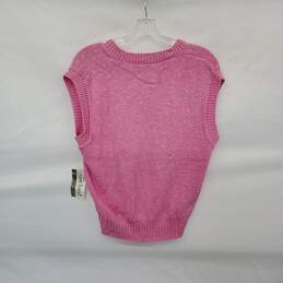 Miss Garland Vintage Pink Cotton Sleeveless Pullover Sweater WM Size XL alternative image
