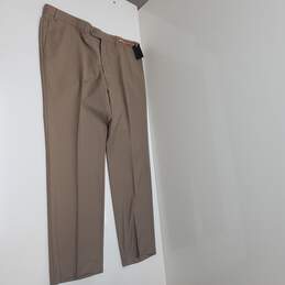 Mn Bullock & Jones Beige Dress Pants W/Flex Tech Sz 40R 32x40