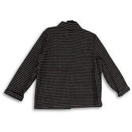 NWT Womens Black Geometric Long Sleeve Button Front Jacket Size Medium alternative image