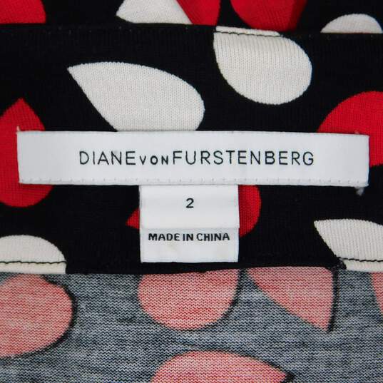 Diane von Furstenberg B&W & Red Wrap Dress image number 8