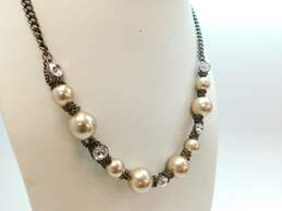 Givenchy Designer Rhinestone & Faux Pearl Necklace 49.9g