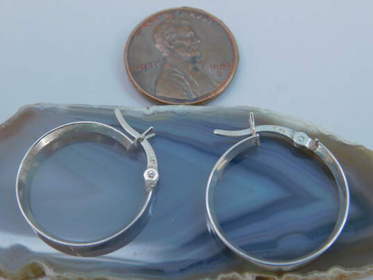 Sterling Silver Liquid Silver & Amethyst Necklace & Fancy Chain & Amethyst Bracelet Wavy Ring Hoop Earrings 23.9g image number 7