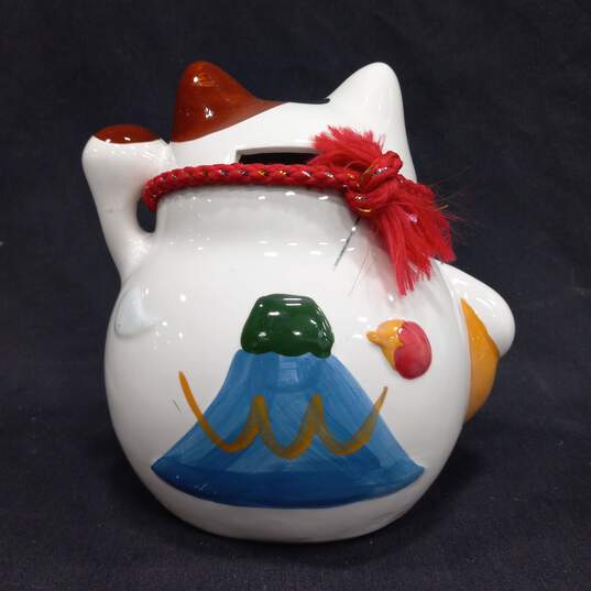 Ceramic Cute Cat Lucky Coin Bank for Wealth image number 3