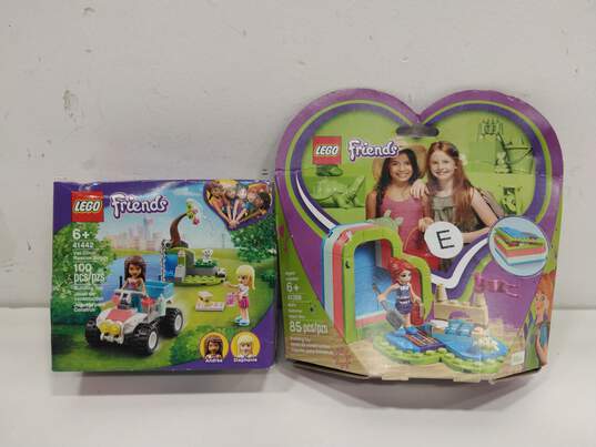 2 LEGO Friends Sets Vet Clinic Rescue Buggy #41442 & Mia's Summer Heart Box #41388 image number 1