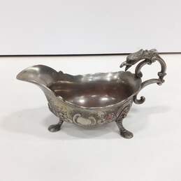 Silver-plated Gravy Boat with Engraved Designs alternative image