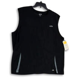 NWT Mens Black Round Neck Sleeveless Pullover Muscle Tank Top Size X-Large